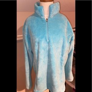 Rugged bear turquoise soft fleece 16